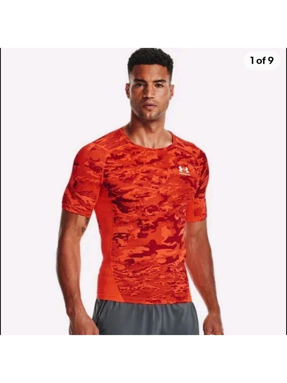 UNDER ARMOUR HEAT GEAR MEN'S CAMO TEE SHIRT LARGE LIKE NEW
